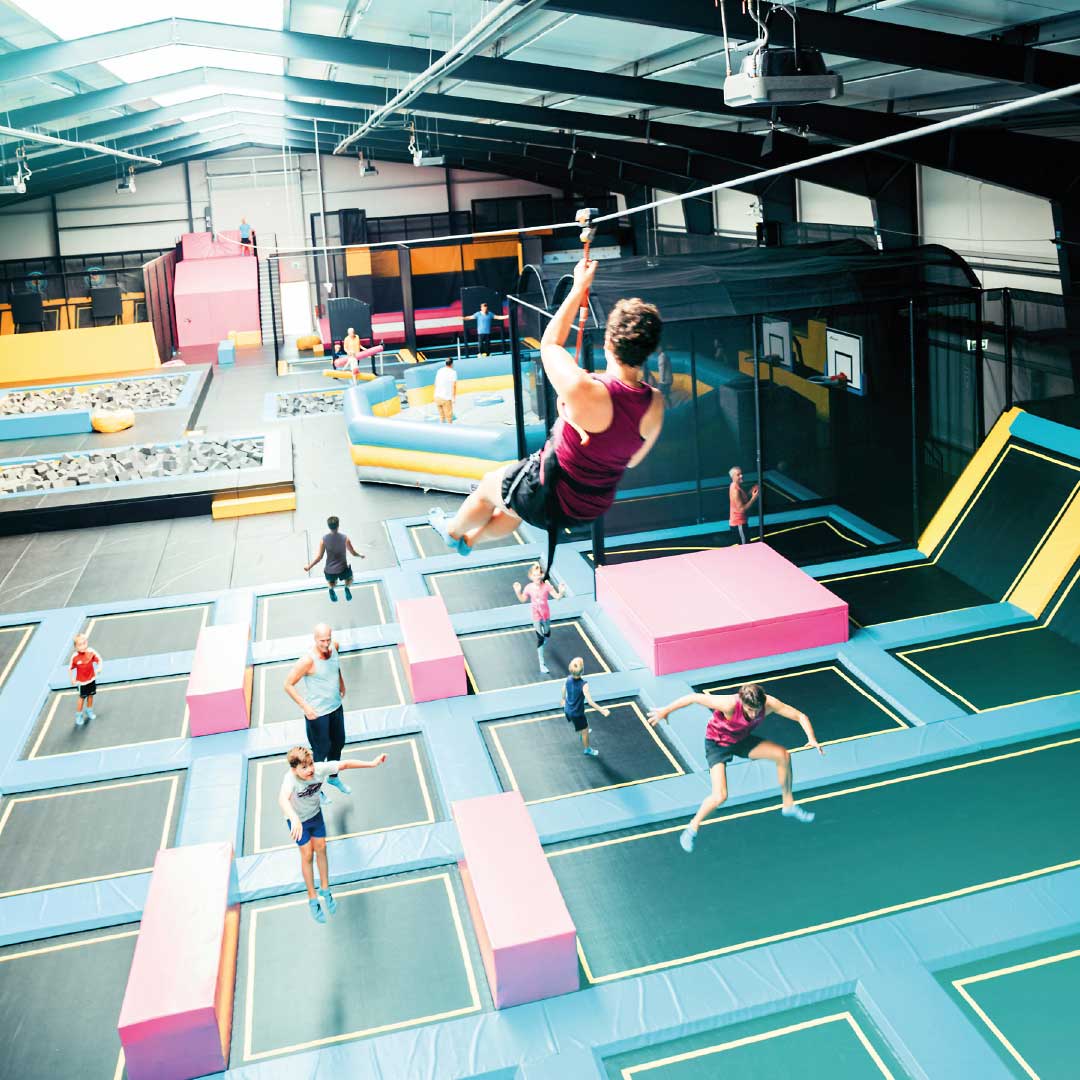 World of | Safety &Fun | trampolines